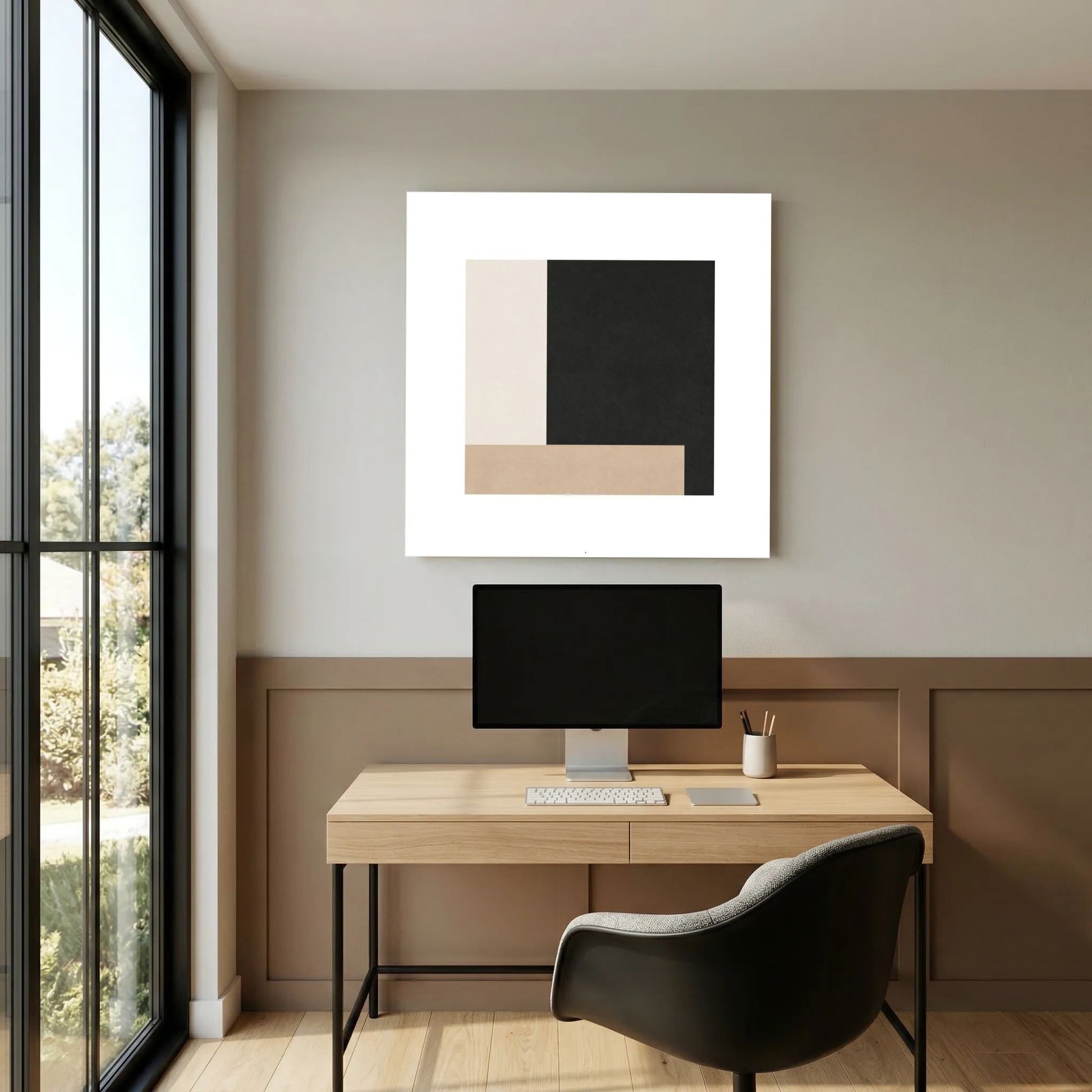 Bokstaven L – Minimalistisk Canvas Tavla
