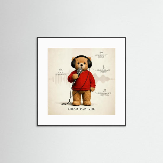 Sonic Art Decor – Singing Teddy Bear Canvas Poster