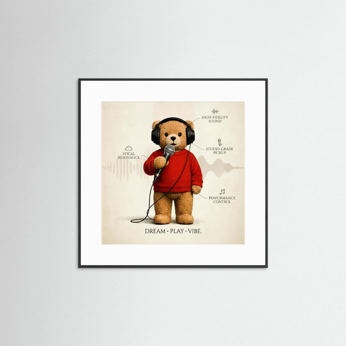 Sonic Art Decor – Singing Teddy Bear Canvas Poster