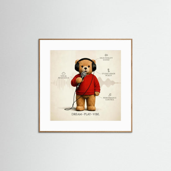 Sonic Art Decor – Singing Teddy Bear Canvas Poster