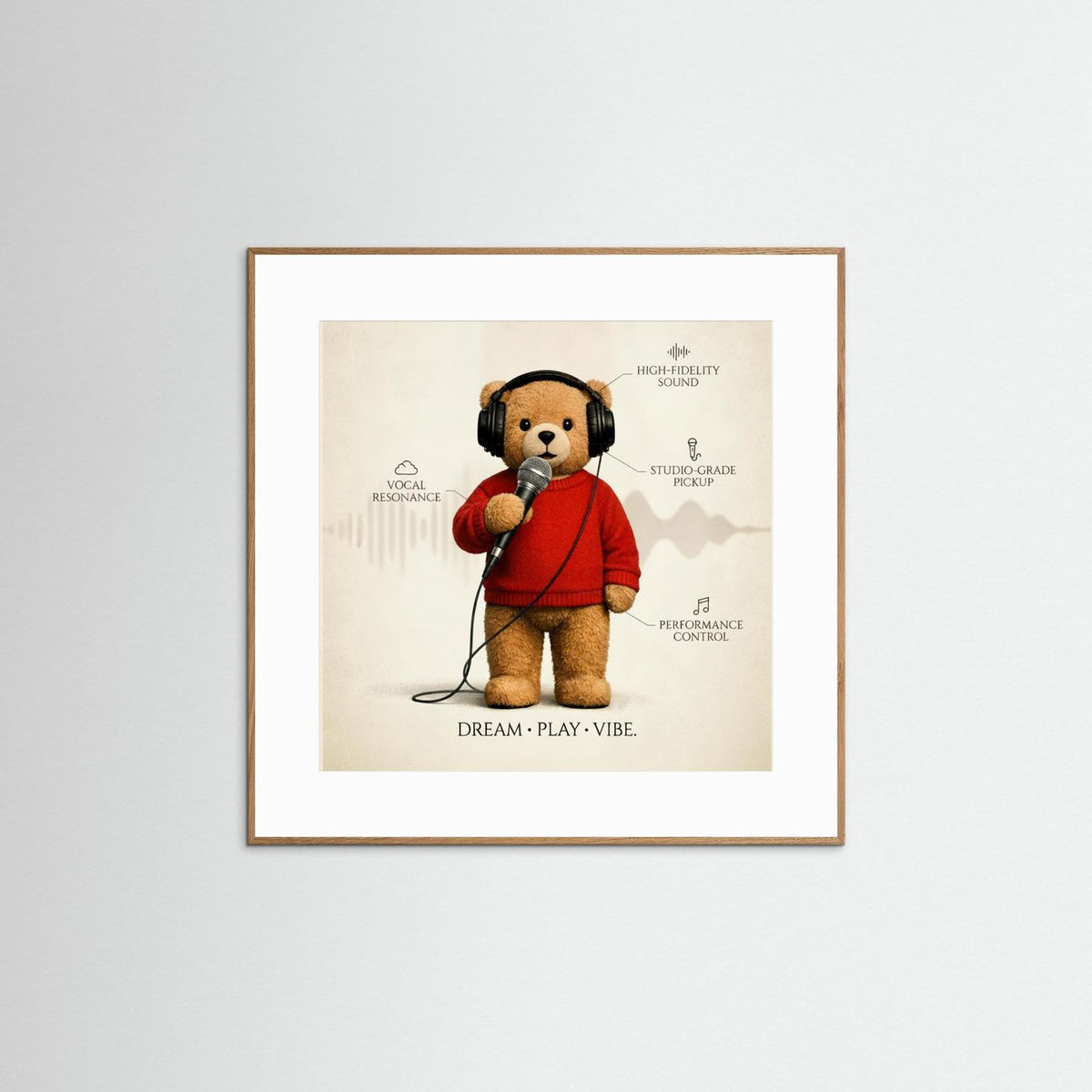 Sonic Art Decor – Singing Teddy Bear Canvas Poster