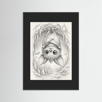 Cute Bat Sketch - Illustration