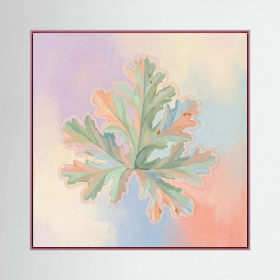 Pastel Leaf Canvas – Light Art Print