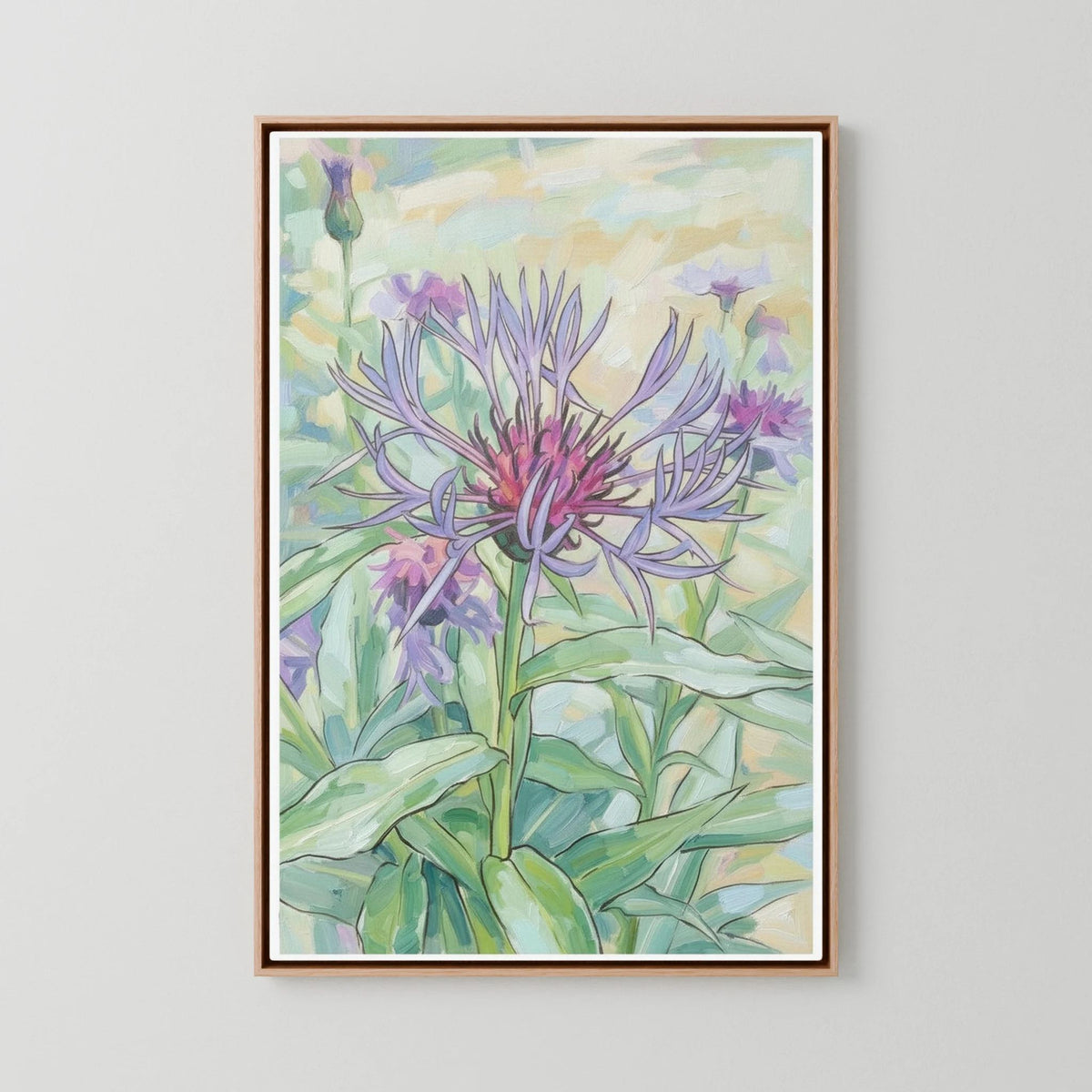 Scandinavien Wild Flower Canvas - Elegant Minimalist Art