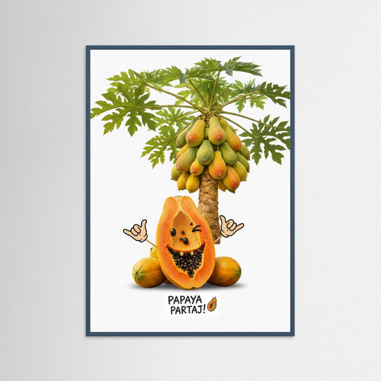 Funny Fruit Party Poster – Tropical Fruit Kitchen Wall Decor