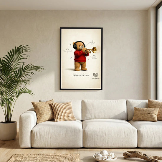 The Trumpet Teddy Poster - Music Series