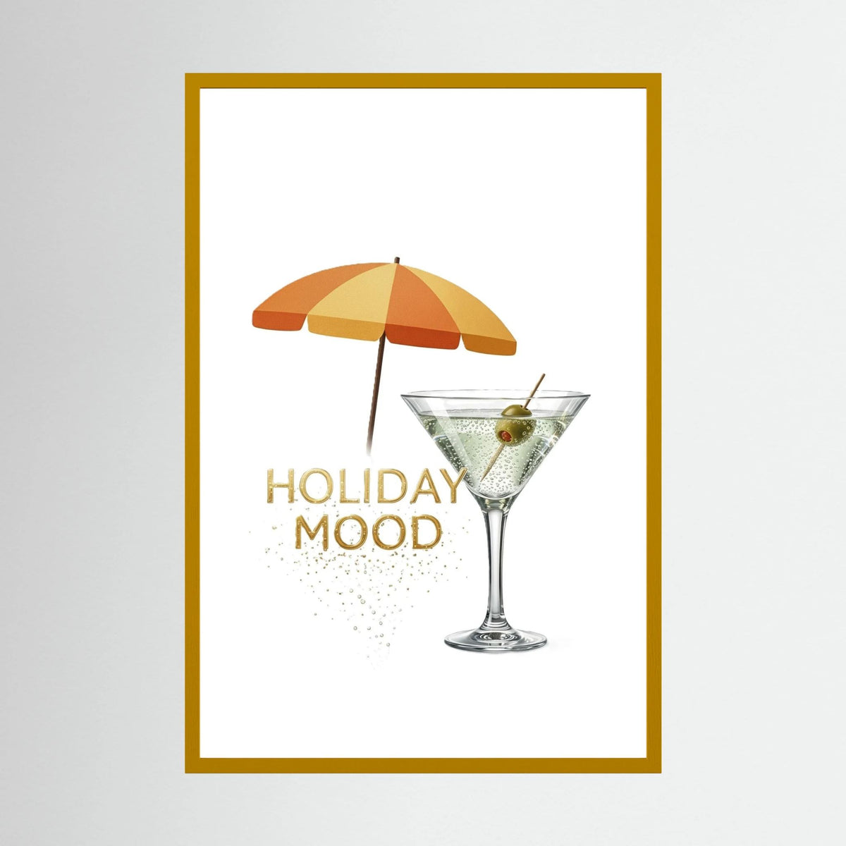 Martini Cocktail Poster – Summer Holiday Mood