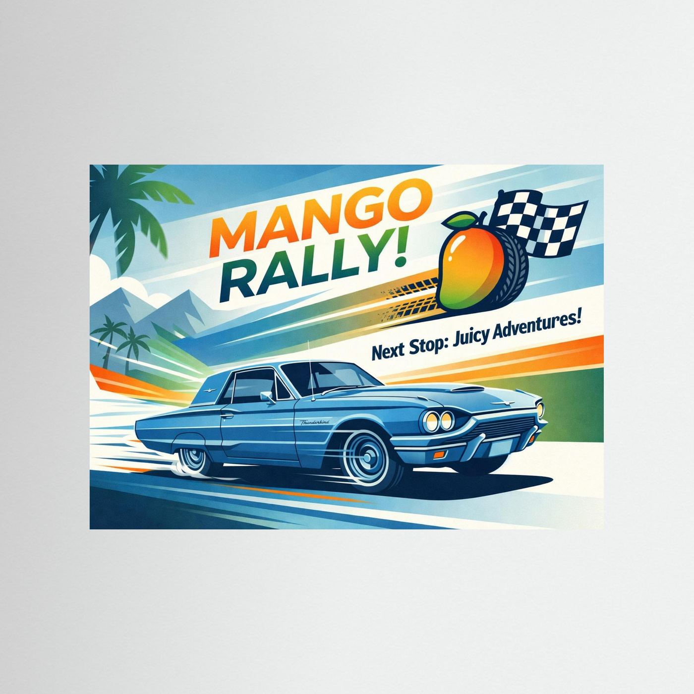 Thunderbird Retro Poster – Tropical Stop