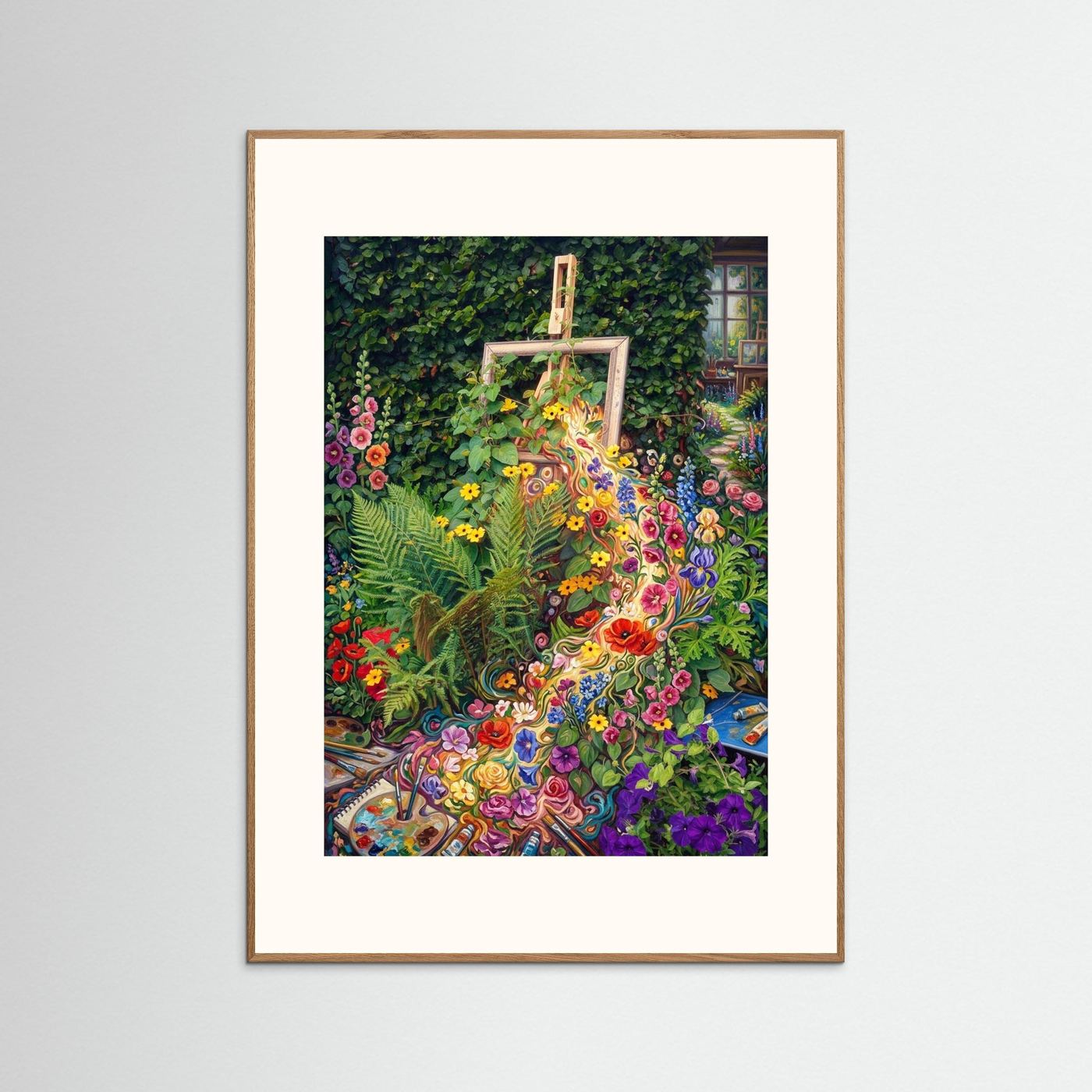 Artists Garden - Colorful Arcadian Art Poster