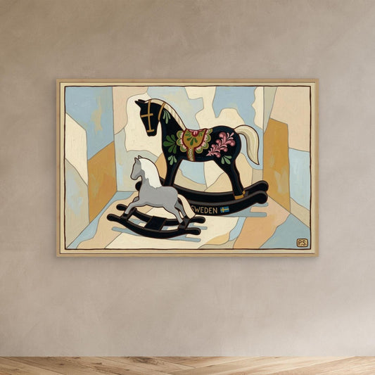 Swedish Rocking Horses Canvas