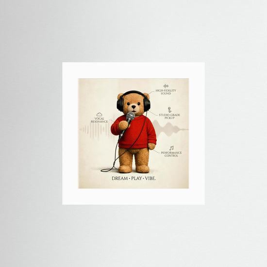 Sonic Art Decor – Singing Teddy Bear Canvas Poster