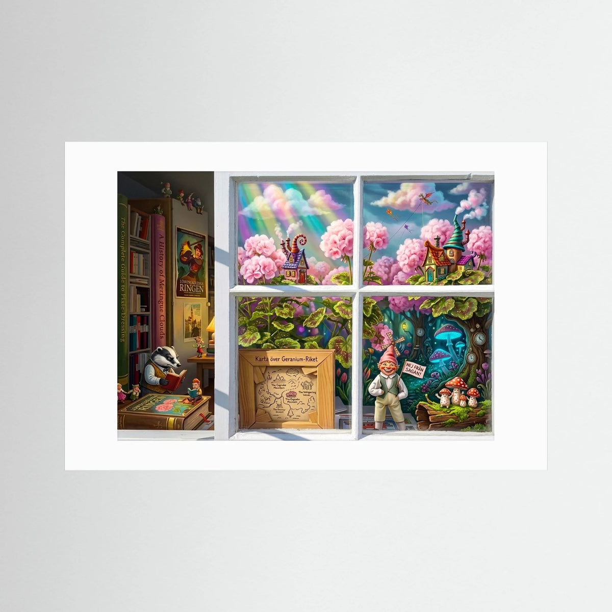 Gnome Home Nordic Whimsy Poster