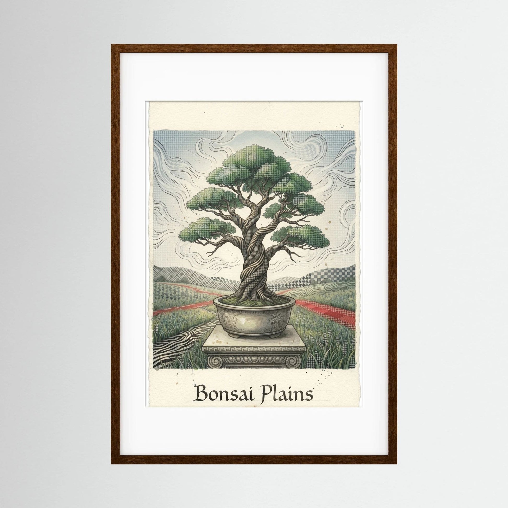 Bonsai Plains – Stylized Botanical Illustration