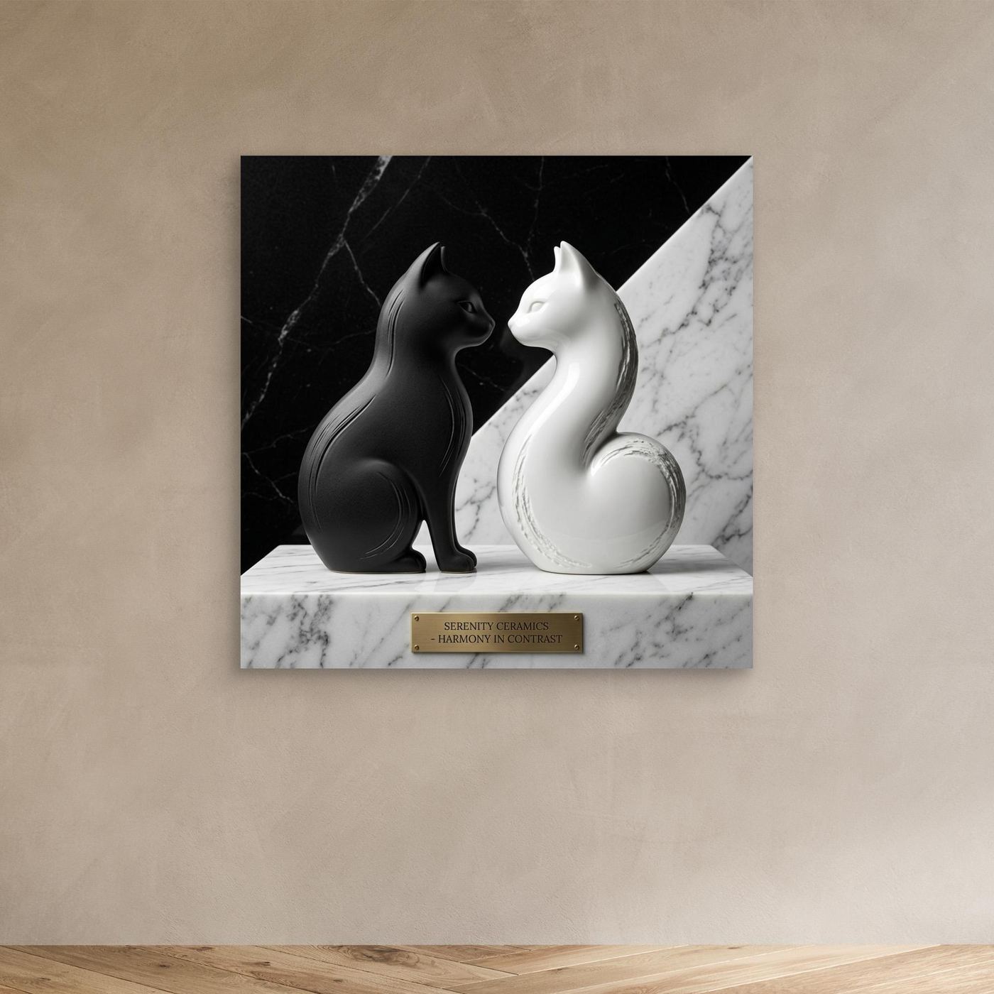 Yin & Yang Cats – Contrast Art