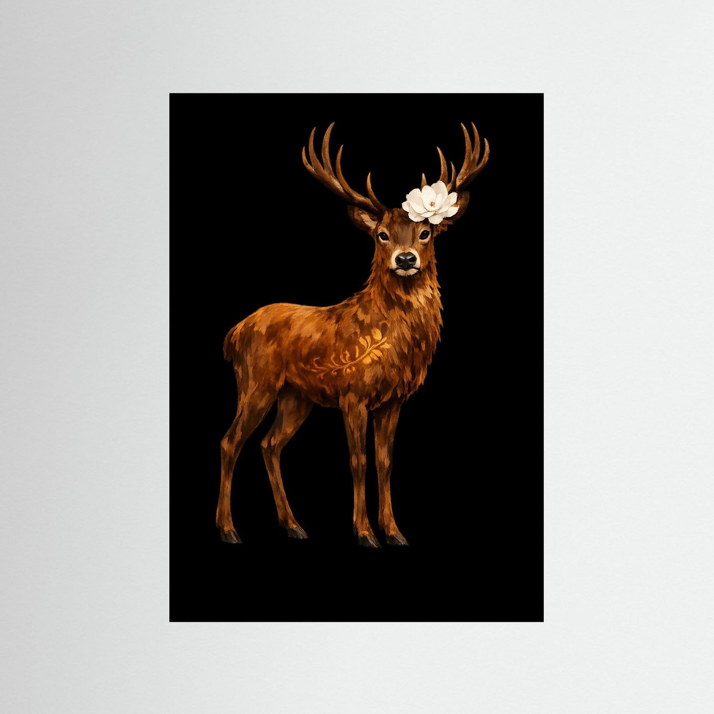 Regal Stag with Floral Crown