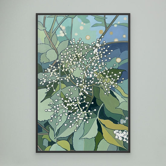 Elderflower Soft Bloom Cluster - Canvas