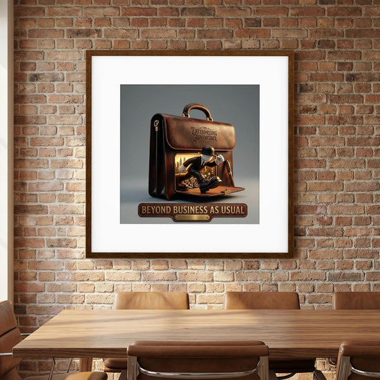 The Funny Businessman Retro Poster – Enterprising Fine‑Art