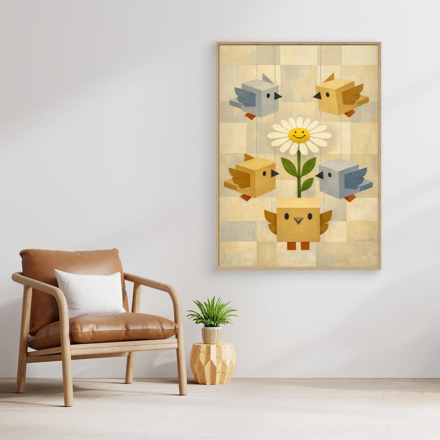 Cubebirds of DiY Garden Canvas