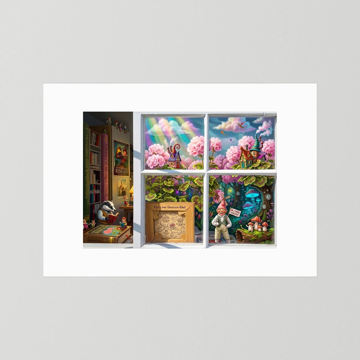 Gnome Home Nordic Whimsy Poster