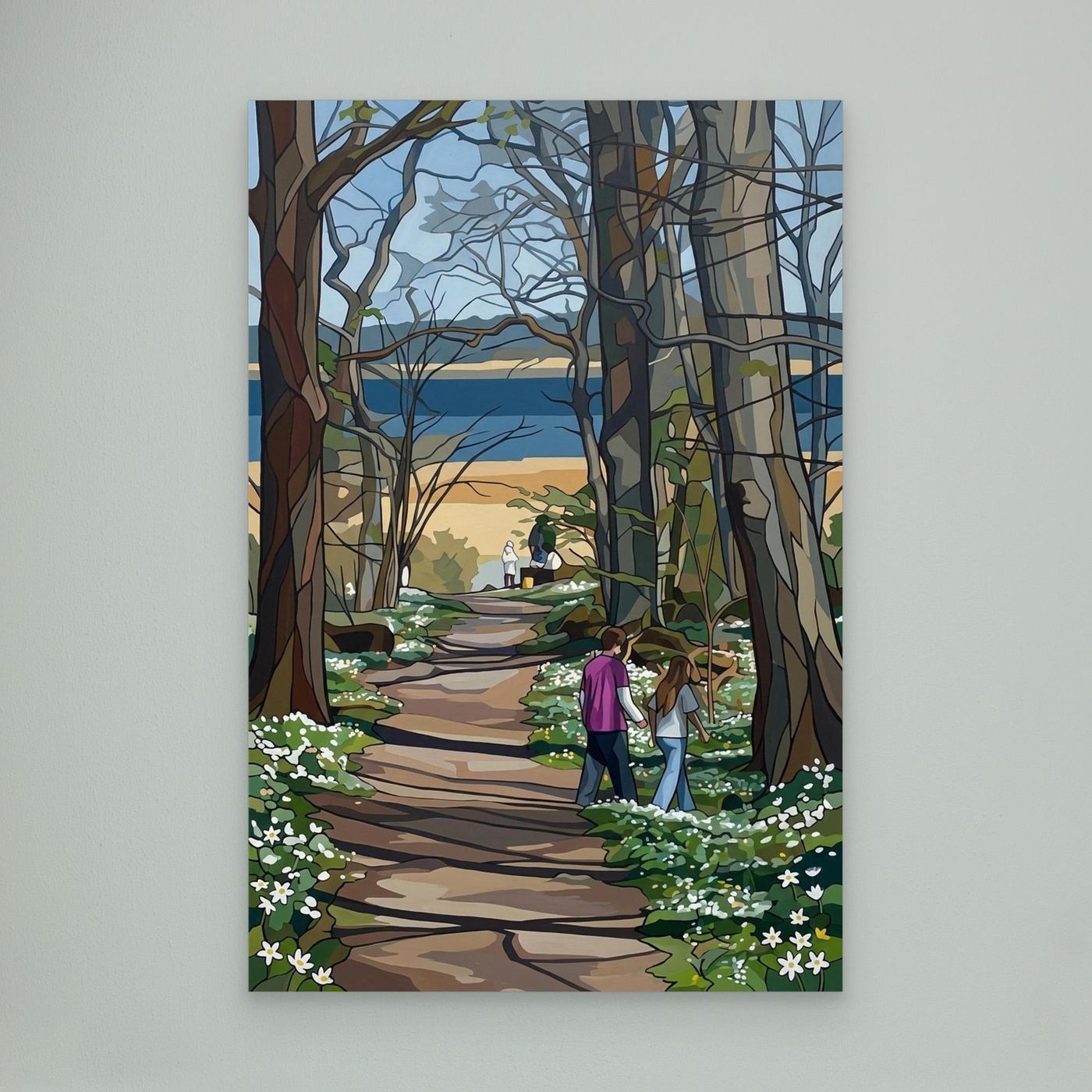 Stigen till Sjön i Ekskogen Canvas