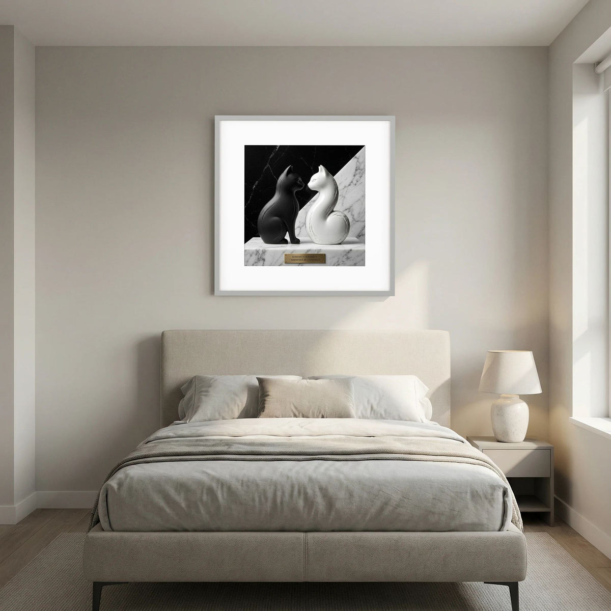 Duality – Black & White Ceramic Cats