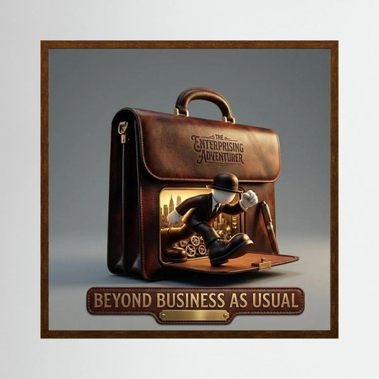 The Funny Businessman Retro Poster – Enterprising Fine‑Art