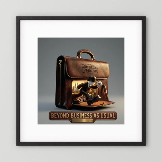 The Funny Businessman Retro Poster – Enterprising Fine‑Art
