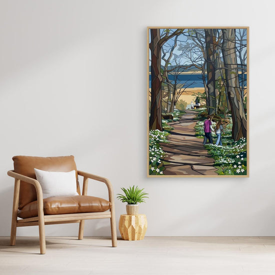 Stigen till Sjön i Ekskogen Canvas