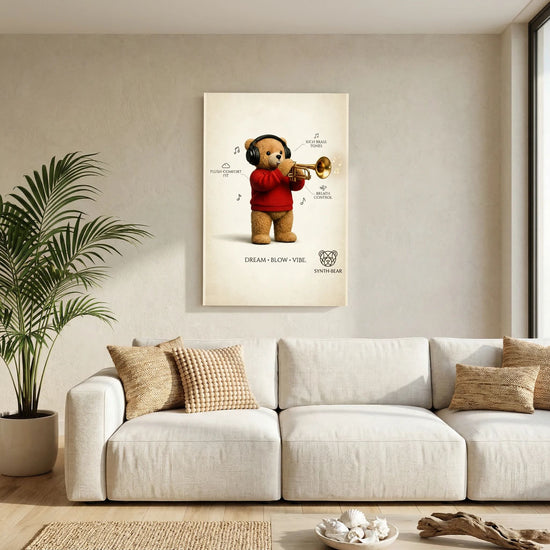 The Trumpet Teddy Poster - Music Series