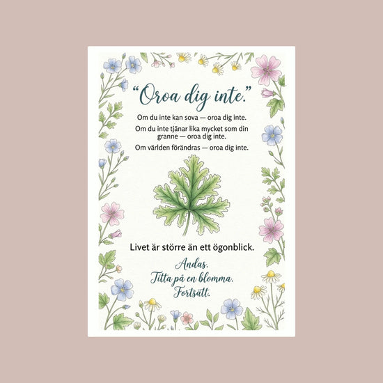Oroa Dig Inte | Canvas Illustration