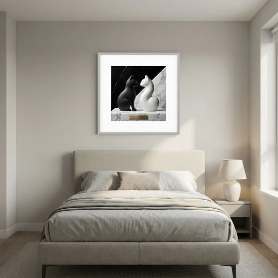 Duality – Black & White Ceramic Cats
