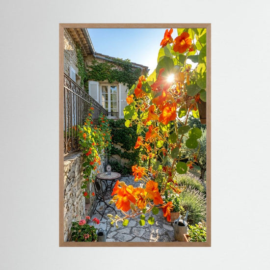 Mediterranean Garden Fine‑Art Framed Poster