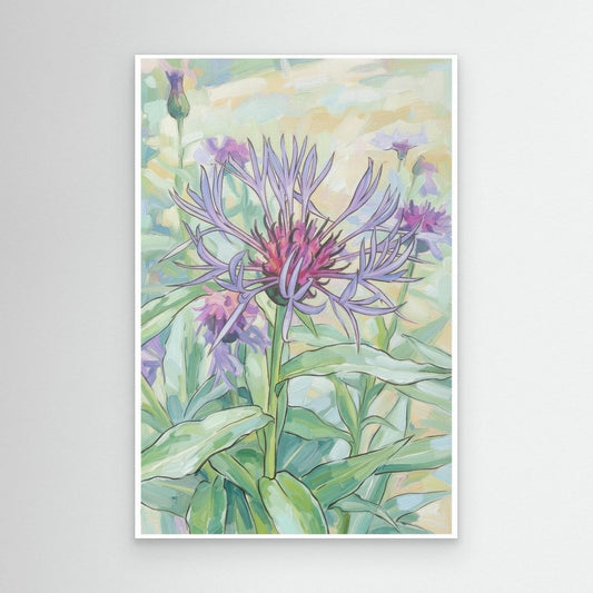 Scandinavien Wild Flower Canvas - Elegant Minimalist Art