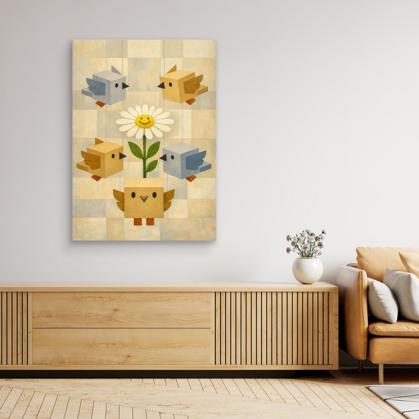 Cubebirds of DiY Garden Canvas