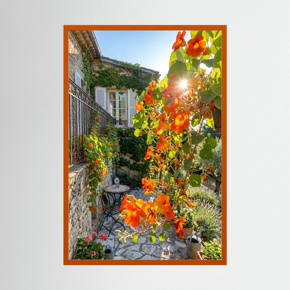 Mediterranean Garden Fine‑Art Framed Poster