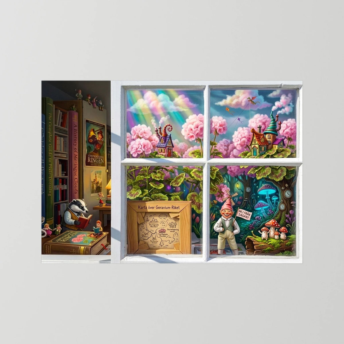 Gnome Home Nordic Whimsy Poster