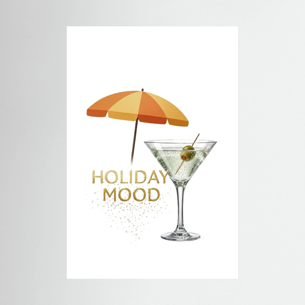Martini Cocktail Poster – Summer Holiday Mood