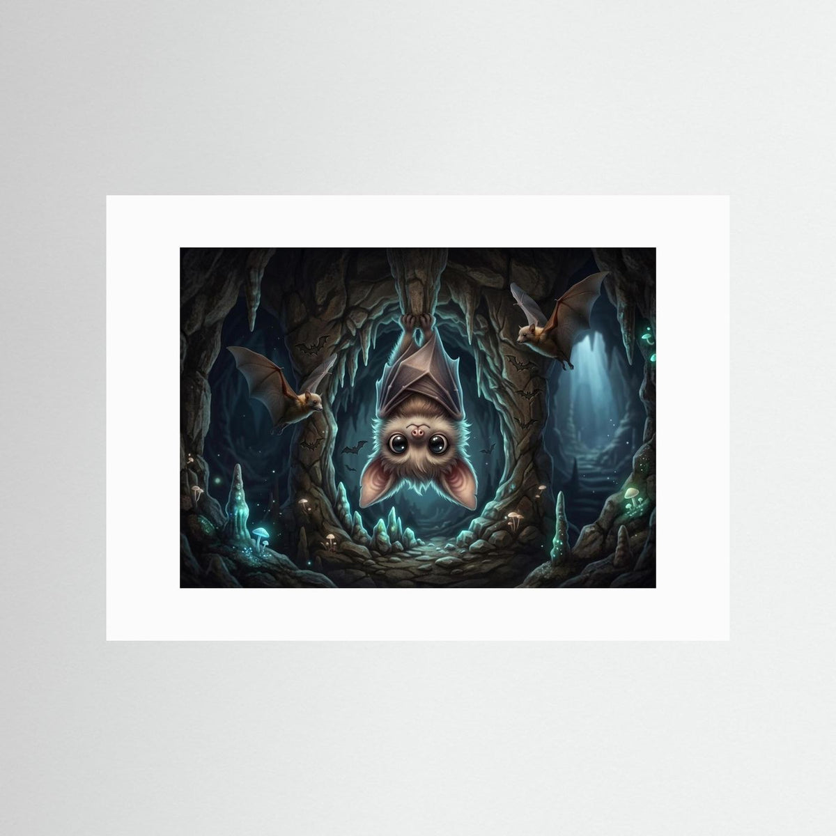 Kawaii Cave Bat - Fine Art Print