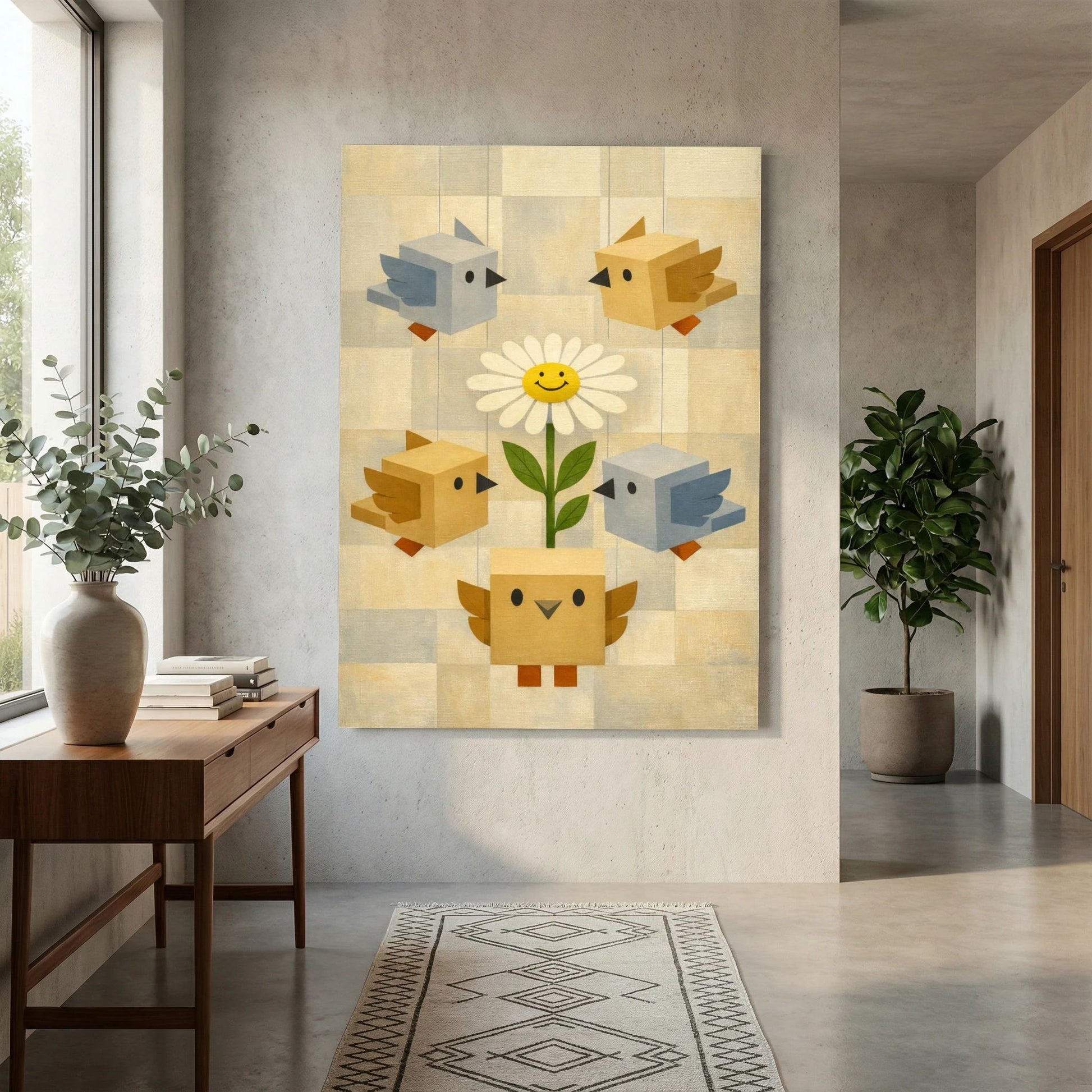Paper Birds DiY Garden - Canvas Art Print