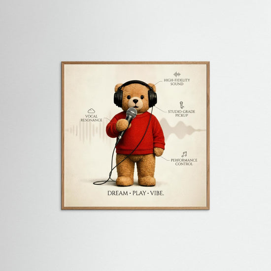 Sonic Art Decor – Singing Teddy Bear Canvas Poster