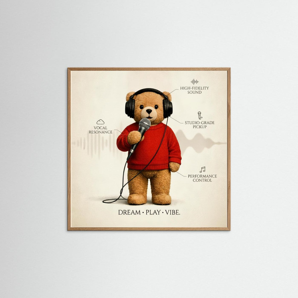 Sonic Art Decor – Singing Teddy Bear Canvas Poster