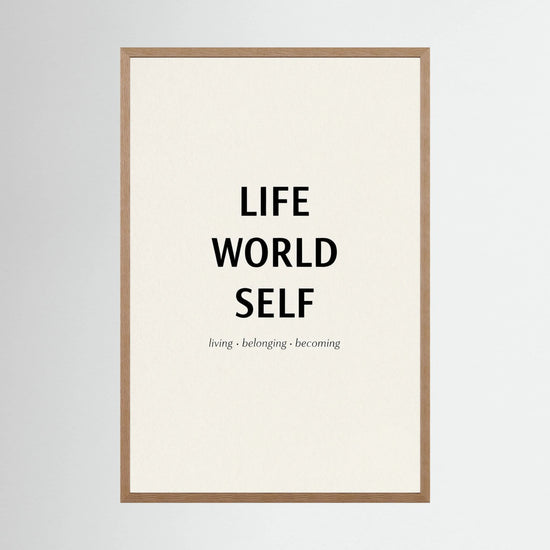 Life - World - Self Inspirational Quote Poster