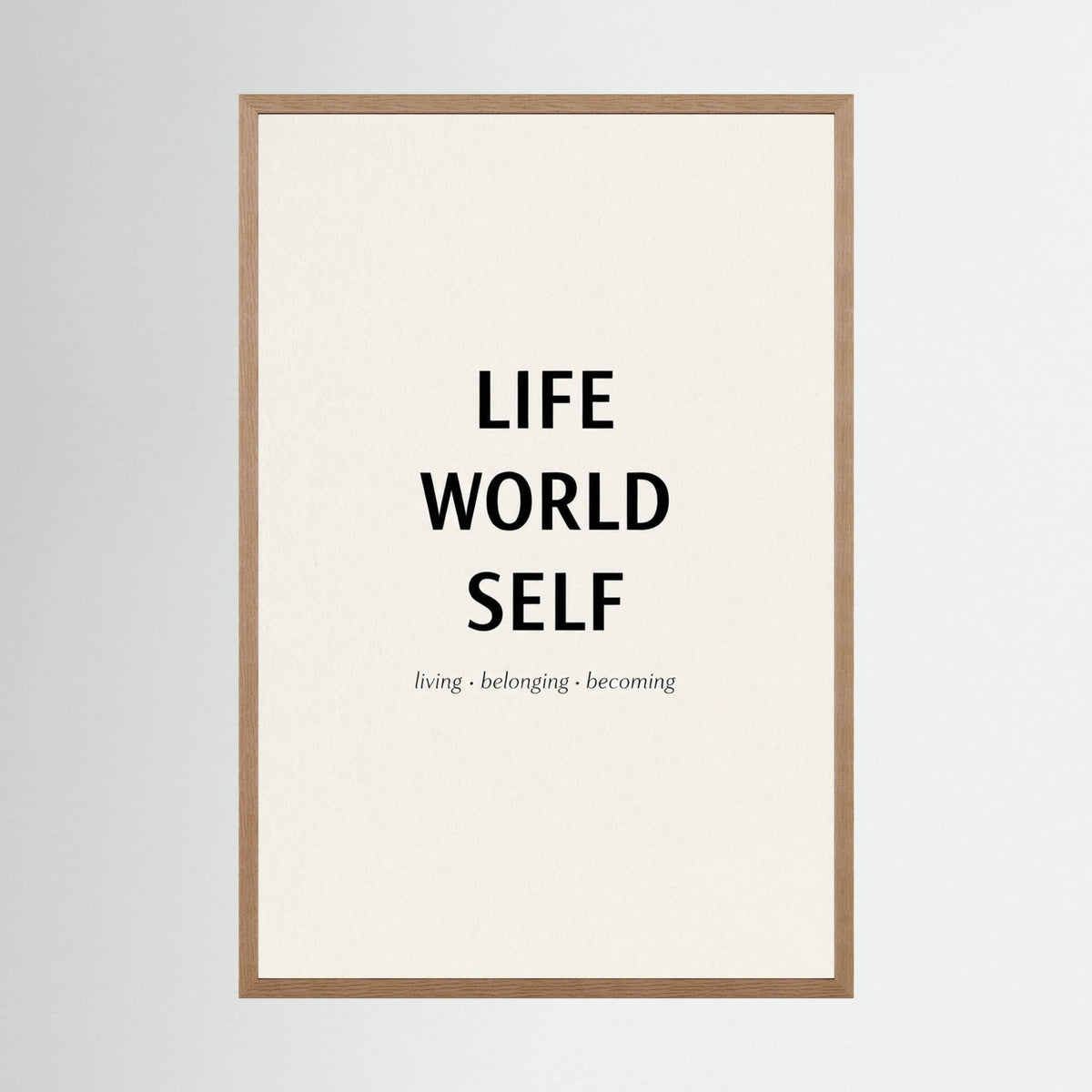 Life - World - Self Inspirational Quote Poster