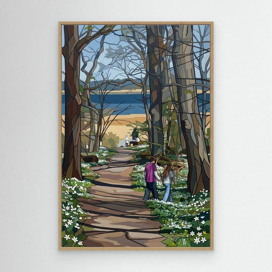 Stigen till Sjön i Ekskogen Canvas
