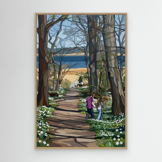 Stigen till Sjön i Ekskogen Canvas
