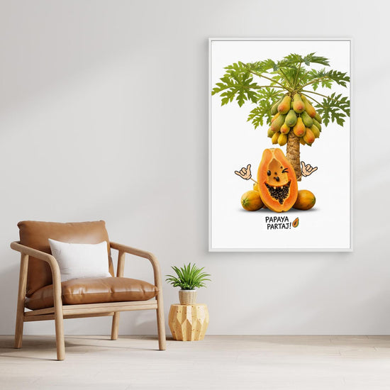 The Happy Papaya – Canvas Art Print