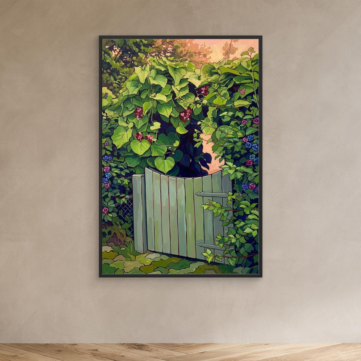 Whimsical Garden Canvas – A Dreamy Floral Escape