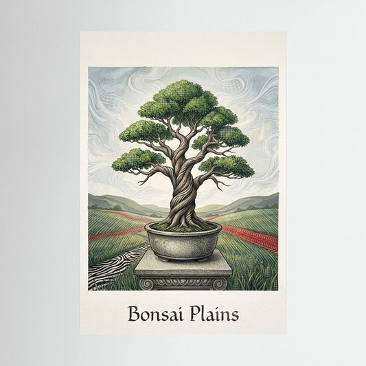 Bonsai Plains – Stylized Botanical Illustration