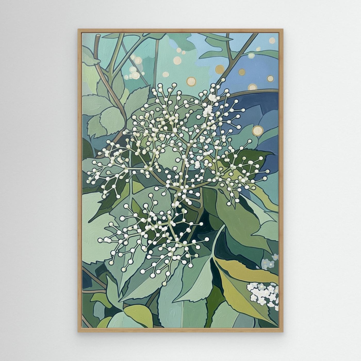 Elderflower Soft Bloom Cluster - Canvas