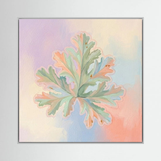 Pastel Leaf Canvas – Light Art Print